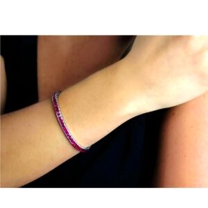 Garnet tennis bracelet